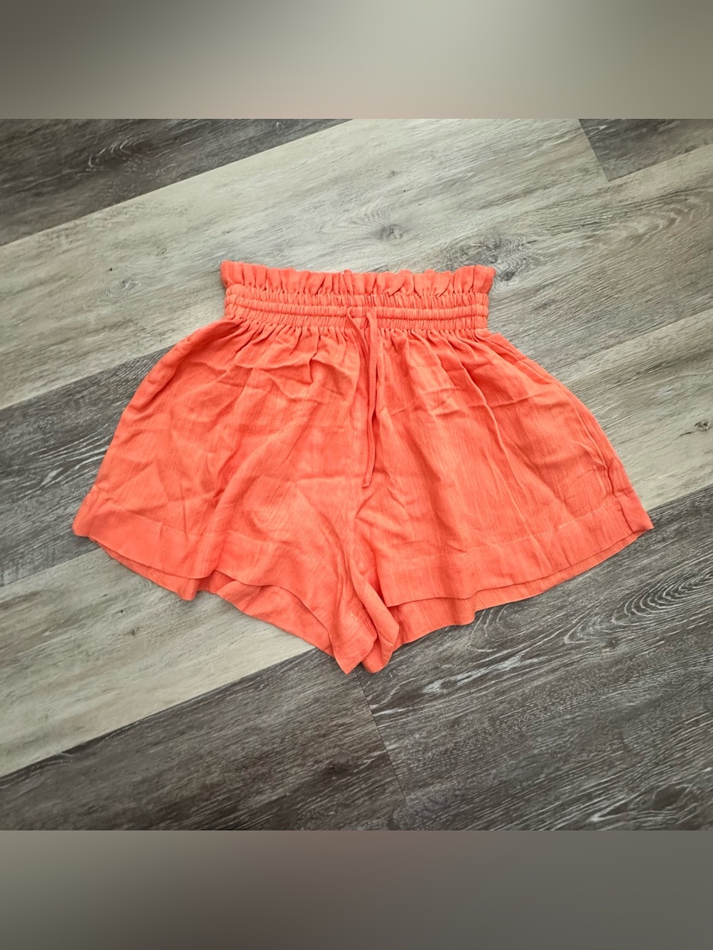 NWT Hello Molly Coral High-Waist Drawstring Shorts XS